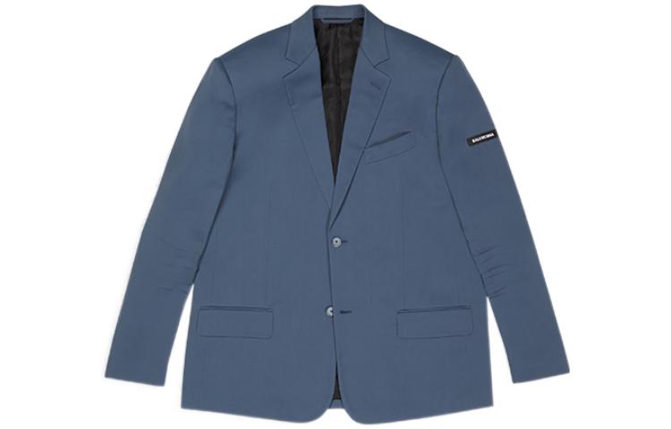 Balenciaga FW22 Solid Color Single-Breasted Oversized Jacket Blue Men’s 674430TNO611760 圖 2