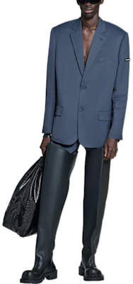 Balenciaga FW22 Solid Color Single-Breasted Oversized Jacket Blue Men’s 674430TNO611760 Shop Balenciaga FW22 Solid Color Single-Breasted Oversized Jacket Blue Men’s 674430TNO611760