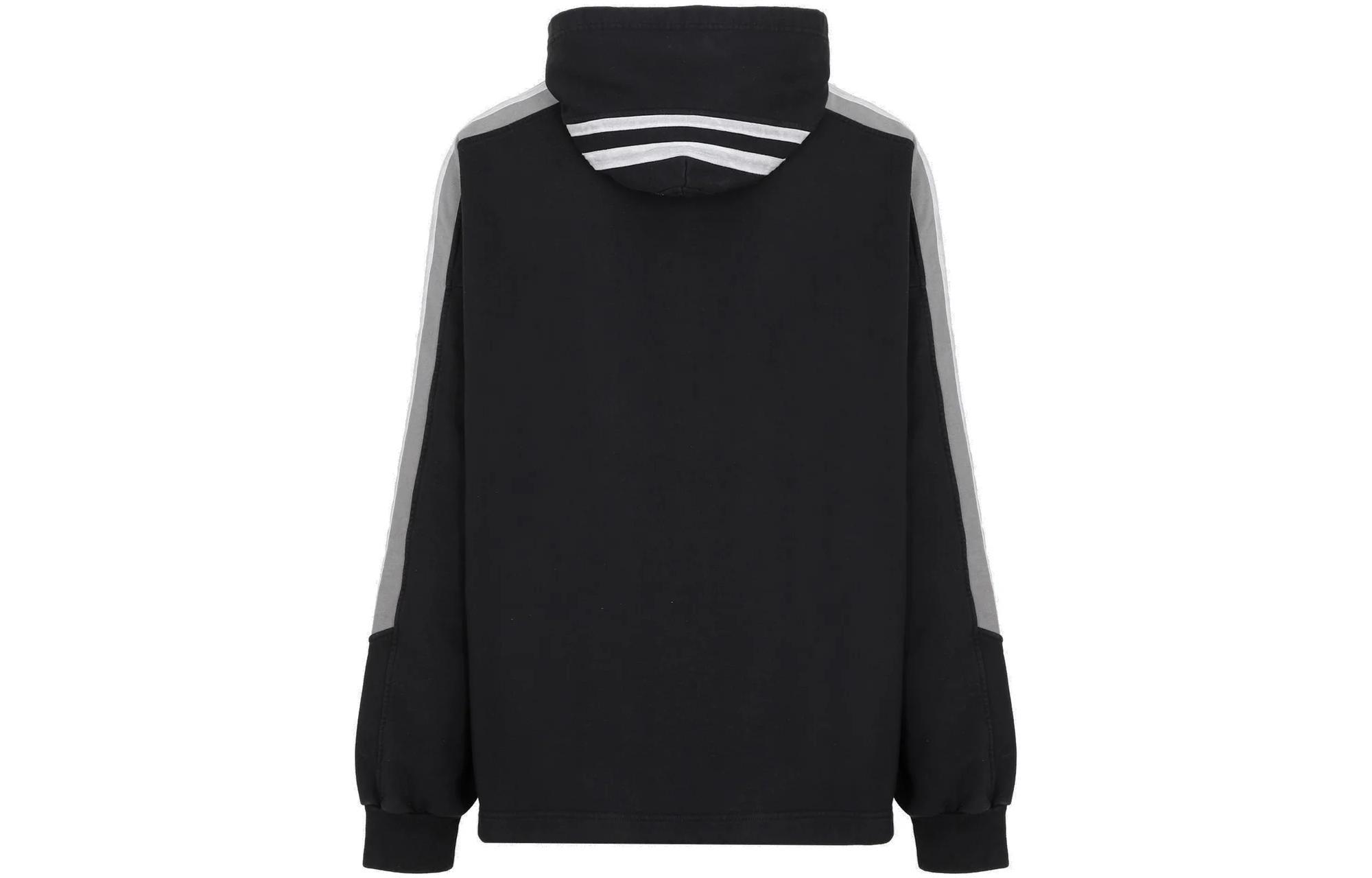 Balenciaga FW22 Striped Logo Print Hoodie  Black Long Sleeve Sweatshirt 704023TMVG23869 圖 3