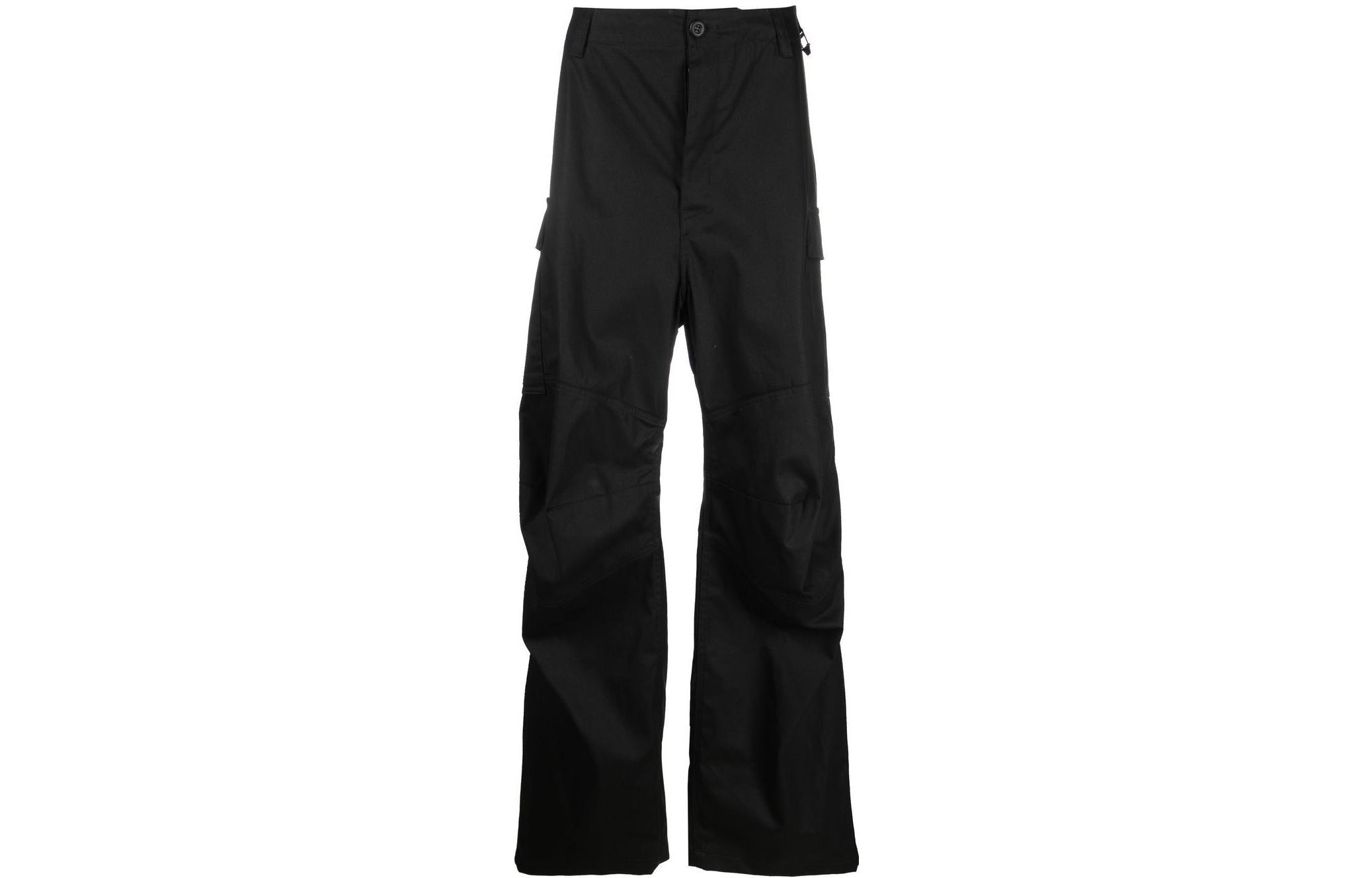 Balenciaga FW22 Unisex Black Long Workwear Casual Pants. 720229TNP071000