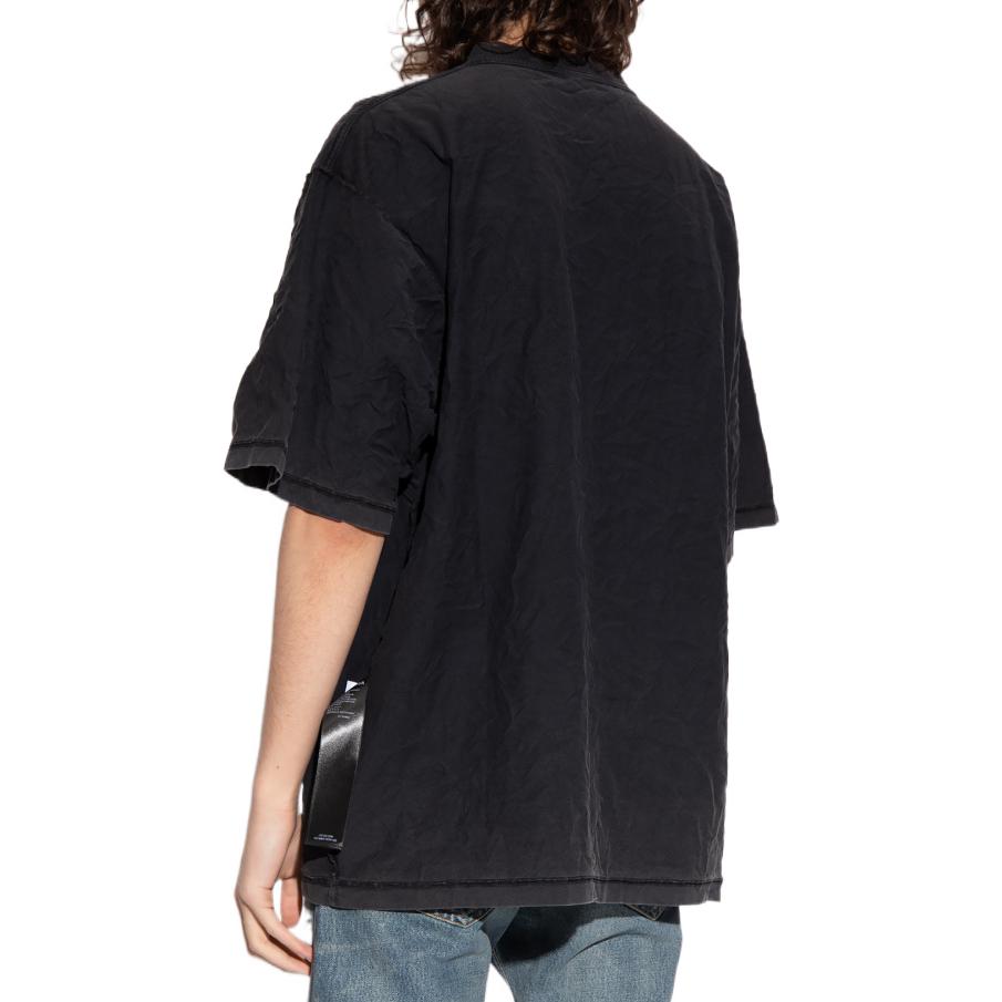 Balenciaga FW22 Unisex Black Washed Effect Crewneck T-Shirt. 698816TMVN41000 圖 4
