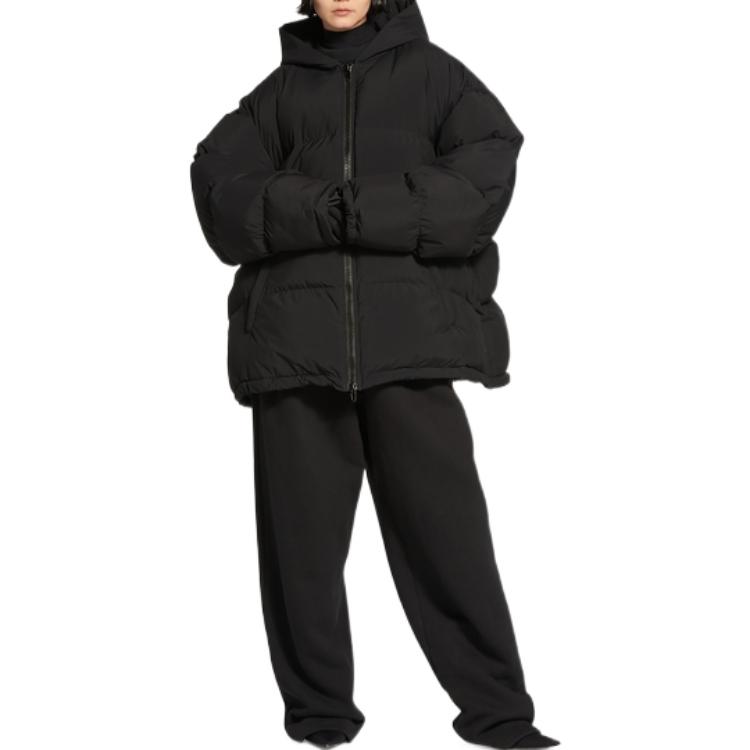 Balenciaga FW22 Unisex Solid Color Black Hoodie Jacket 720147TNO451000 圖 4