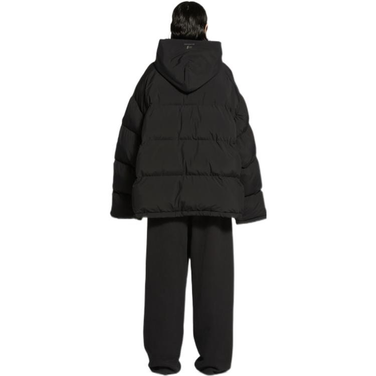 Balenciaga FW22 Unisex Solid Color Black Hoodie Jacket 720147TNO451000 圖 5