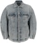 Order Balenciaga FW22 Unisex Washed Denim Twill Long Sleeve Jacket Blue. 706654TDW144824