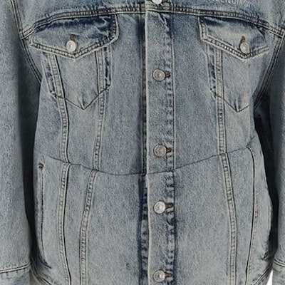 Balenciaga FW22 Unisex Washed Denim Twill Long Sleeve Jacket Blue. 706654TDW144824 Sizing Balenciaga FW22 Unisex Washed Denim Twill Long Sleeve Jacket Blue. 706654TDW144824