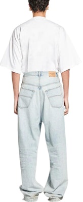 Balenciaga FW22 Vintage Jeans High-Waisted Wide-Leg Biru. 704282TDW144824 Shop Balenciaga FW22 Vintage Jeans High-Waisted Wide-Leg Biru. 704282TDW144824