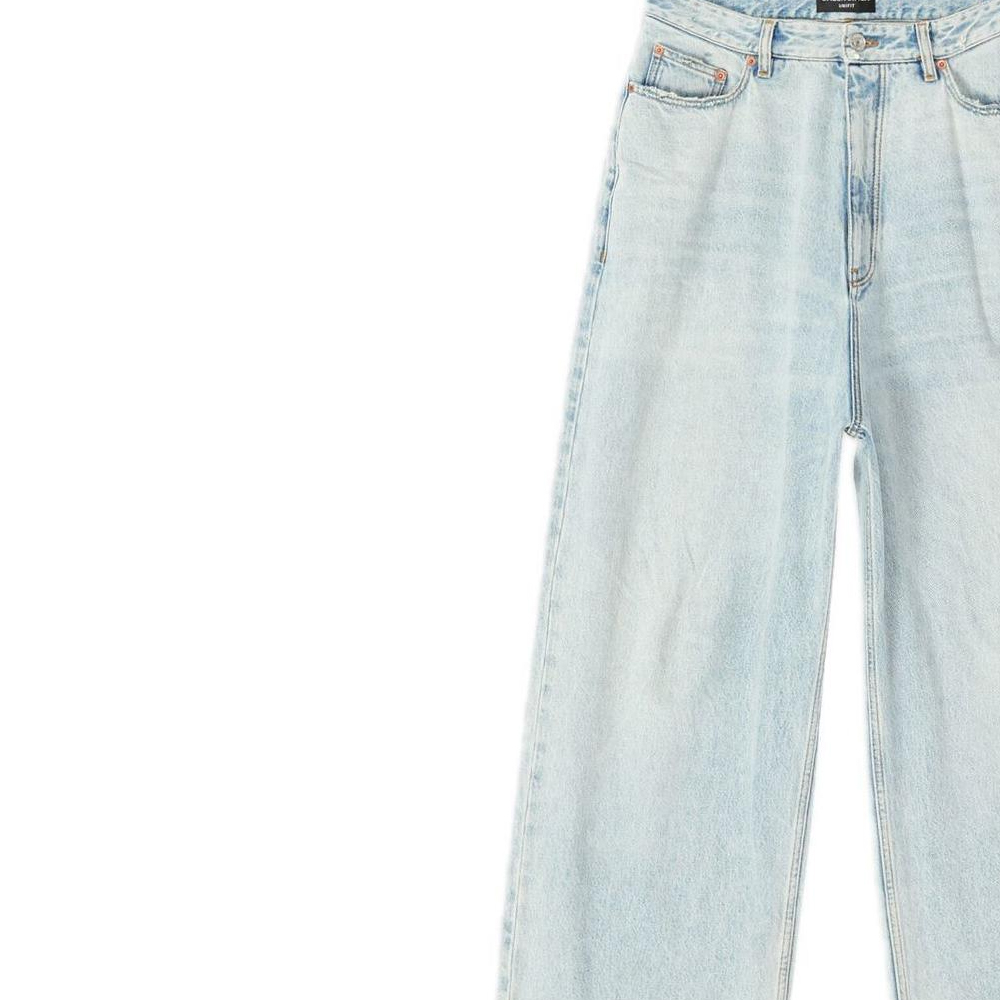 Details for Balenciaga FW22 Vintage Jeans High-Waisted Wide-Leg Biru. 704282TDW144824