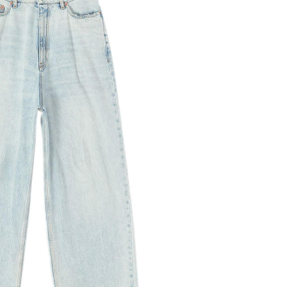 Sizing Balenciaga FW22 Vintage Jeans High-Waisted Wide-Leg Biru. 704282TDW144824