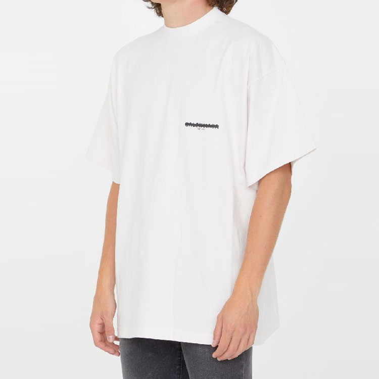 Balenciaga FW22 White Logo Print Oversized Crew Neck T-Shirt 694576TMVJ69800 圖 6