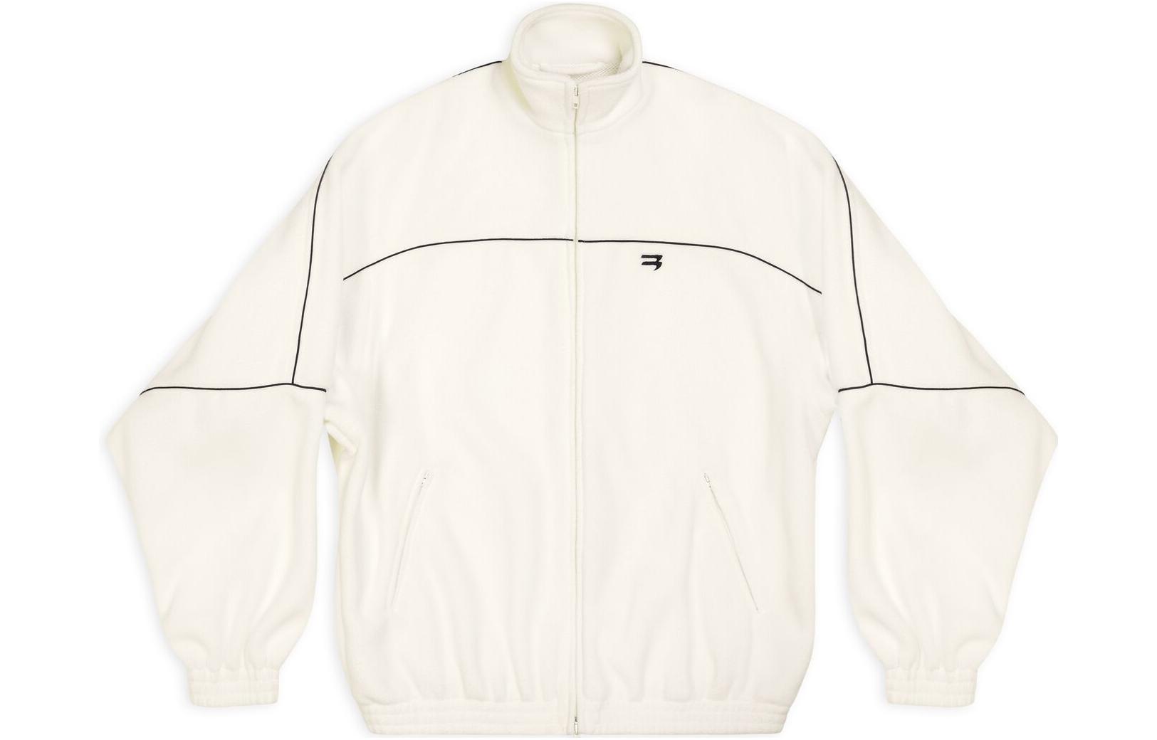 Balenciaga FW22 White Loose Fit Zip-Up Jacket Full-Sleeve Sun Protection 719865TNQ069800