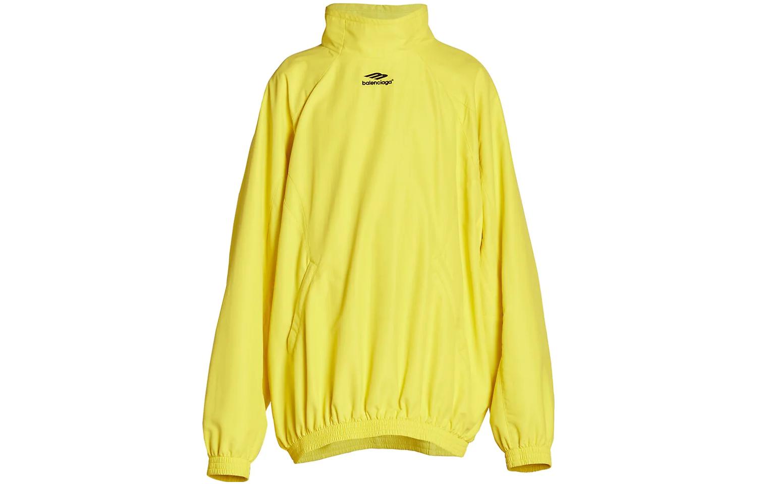 Balenciaga FW22 Yellow High-Neck Raglan Sleeve Loose Fit Jacket for Men 720153TKO487640