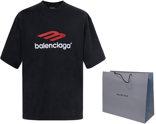 Camiseta Negra Oversize Unisex Balenciaga FW23 3B Sports Icon Logo. 764235TPVD71470 Shop Camiseta Negra Oversize Unisex Balenciaga FW23 3B Sports Icon Logo. 764235TPVD71470