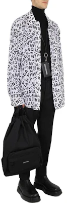 巴黎世家 FW23 字母印花方领白衬衫 681812TML219040 Shop 巴黎世家 FW23 字母印花方领白衬衫 681812TML219040