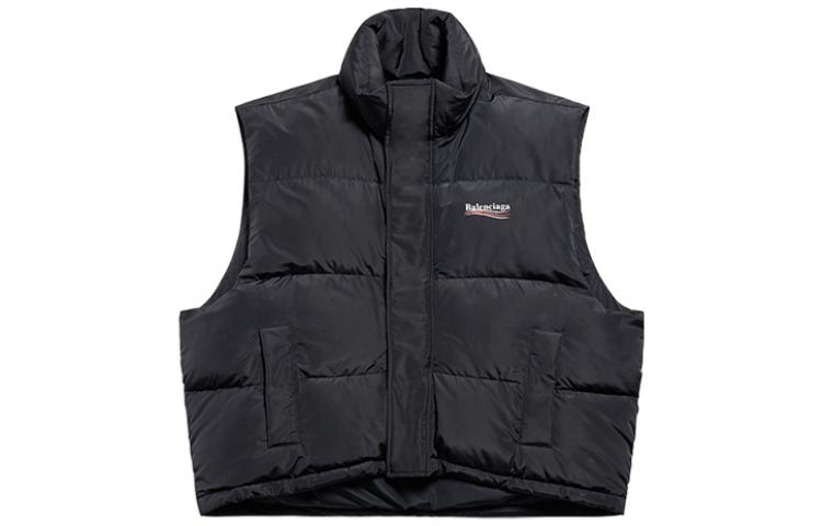 Balenciaga FW23  Black Logo Print Stand Collar Vest Regular Fit 762769TYD361000 圖 2