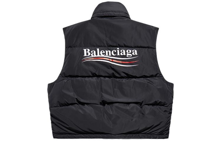 Balenciaga FW23  Black Logo Print Stand Collar Vest Regular Fit 762769TYD361000 圖 3