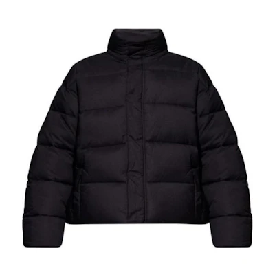 Balenciaga FW23 Black Puffer Jacket - Solid Color, Zip-Up, Regular Fit. 769408TJO031000