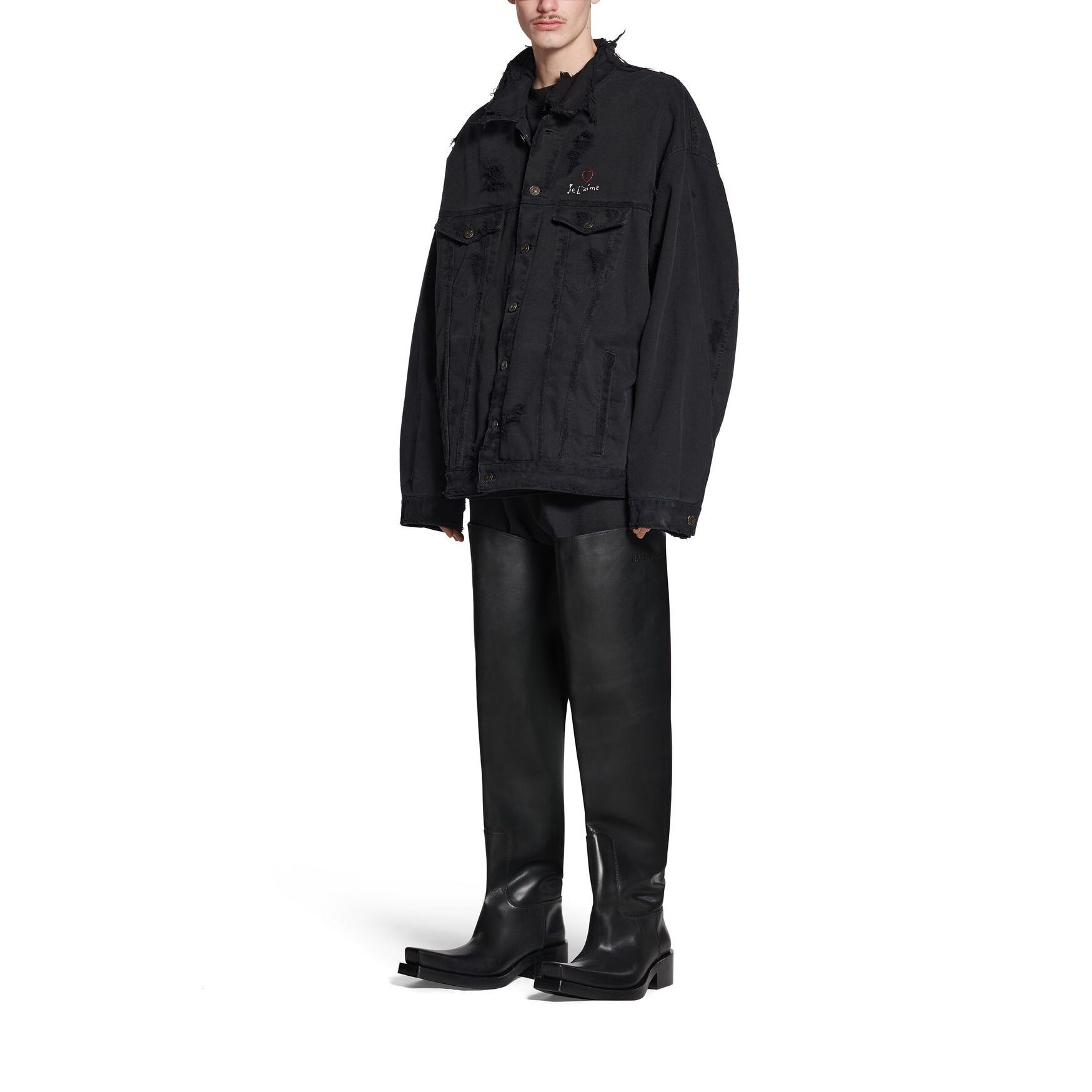 Balenciaga FW23  Black Single-Breasted Casual Loose-Fit Jacket. 751357TNW111700 圖 4