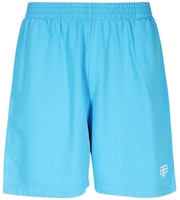 Balenciaga FW23 Blue Logo Print Mid-Rise Straight-Leg Casual Shorts. 676137TMVG64090 Balenciaga FW23 Blue Logo Print Mid-Rise Straight-Leg Casual Shorts. 676137TMVG64090