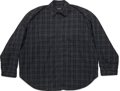 巴黎世家 FW23 深灰色格紋單排扣襯衫 751728TOM172952 Order 巴黎世家 FW23 深灰色格紋單排扣襯衫 751728TOM172952