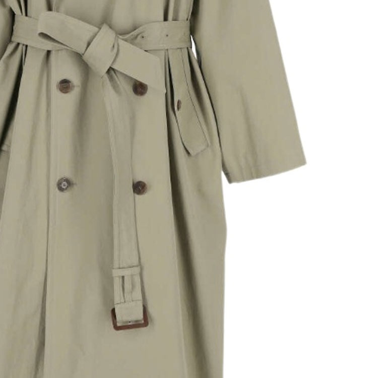 Details for 巴黎世家FW23绿色宽松版双排扣长款腰带大衣. 776657TKP062801