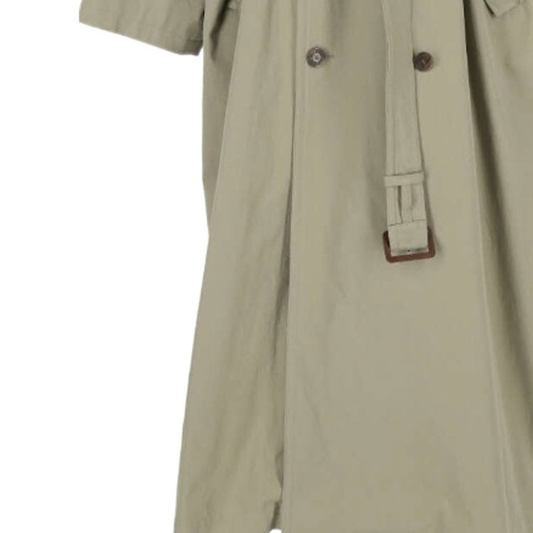 Sizing 巴黎世家FW23绿色宽松版双排扣长款腰带大衣. 776657TKP062801