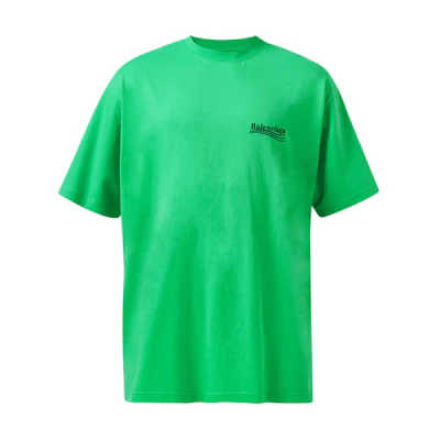 Balenciaga FW23 Green Logo Print Oversized T-Shirt. 641675TPVD33600