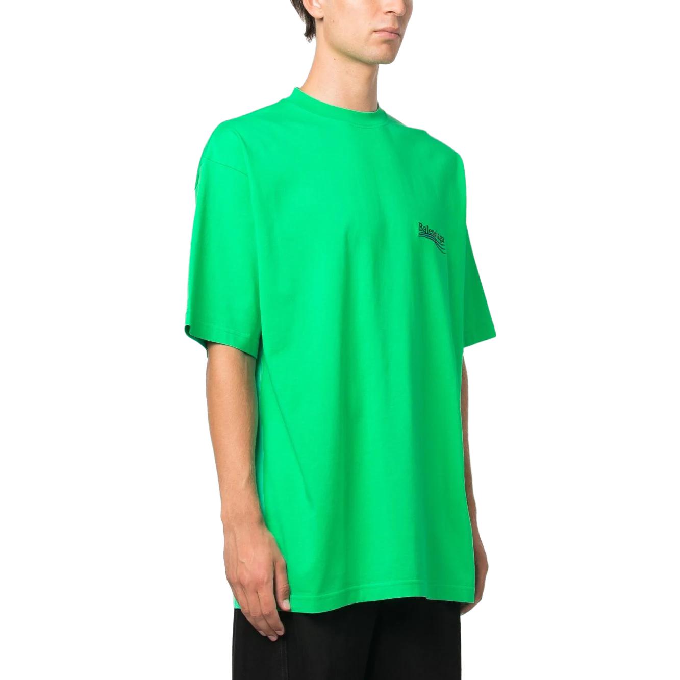 Balenciaga FW23  Green Logo Print Oversized T-Shirt. 641675TPVD33600 圖 6