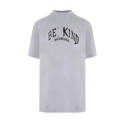 Balenciaga FW23 Grey Oversized Letter Logo Print T-Shirt. 739028TPVD51167