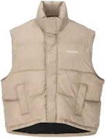 Order Balenciaga FW23 Logo High-Neck Sleeveless Cotton Vest Khaki. 762769TPO069501