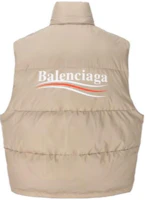 Lookbook Balenciaga FW23 Logo High-Neck Sleeveless Cotton Vest Khaki. 762769TPO069501