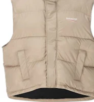 Purchase Balenciaga FW23 Logo High-Neck Sleeveless Cotton Vest Khaki. 762769TPO069501