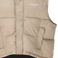 Details for Balenciaga FW23 Logo High-Neck Sleeveless Cotton Vest Khaki. 762769TPO069501