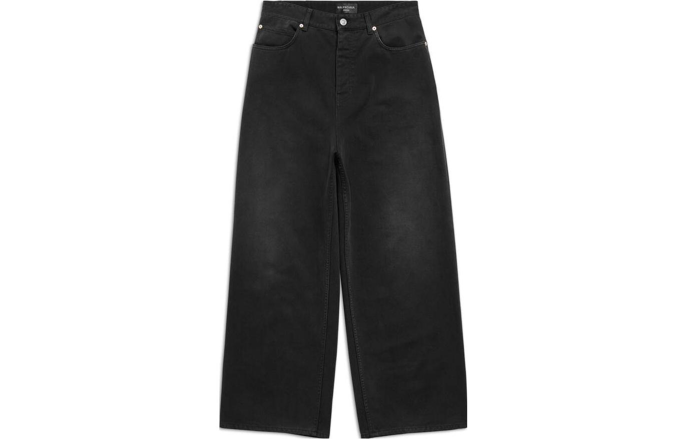 Order 巴黎世家FW23宽松黑灰色阔腿牛仔裤 745213TPW541011