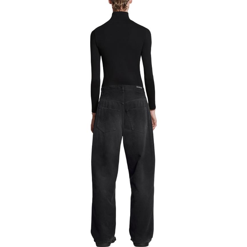 Shop 巴黎世家FW23宽松黑灰色阔腿牛仔裤 745213TPW541011