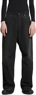 巴黎世家FW23宽松黑灰色阔腿牛仔裤 745213TPW541011 Details for 巴黎世家FW23宽松黑灰色阔腿牛仔裤 745213TPW541011