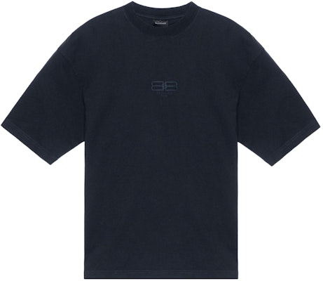 Balenciaga FW23 Loose Fit Crewneck Tee with Solid Color Logo Embroidery. 612966TMVG78190 Order Balenciaga FW23 Loose Fit Crewneck Tee with Solid Color Logo Embroidery. 612966TMVG78190