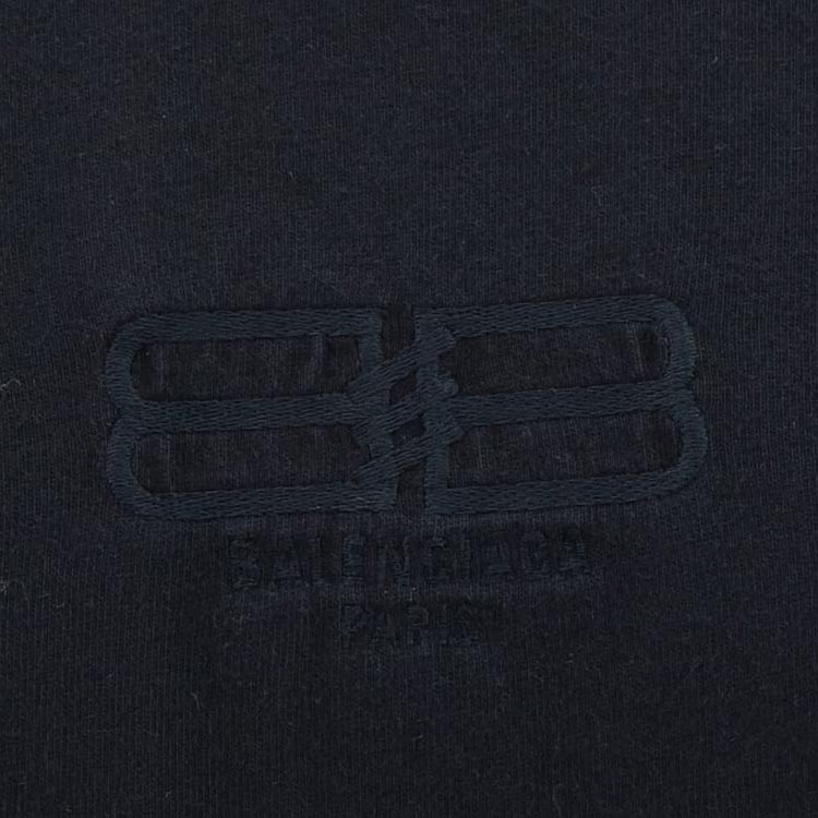 Purchase Balenciaga FW23  Loose Fit Crewneck Tee with Solid Color Logo Embroidery. 612966TMVG78190
