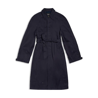 Balenciaga FW23 Navy Belted Trench Coat 768919TBP014063