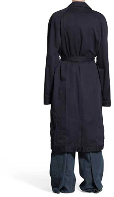 Balenciaga FW23 Mantel Trench Navy dengan Ikat Pinggang. 768919TBP014063 Purchase Balenciaga FW23 Mantel Trench Navy dengan Ikat Pinggang. 768919TBP014063