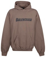 Balenciaga FW23 Oversized Hoodie Gray Beige Letter Logo Print Pullover. 729361TNVL27761 Balenciaga FW23 Oversized Hoodie Gray Beige Letter Logo Print Pullover. 729361TNVL27761