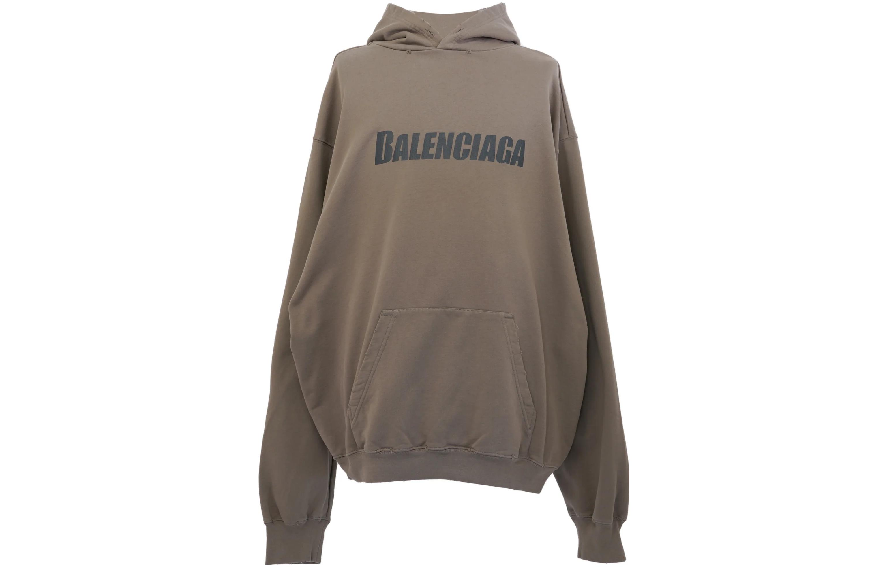 Order Sudadera Balenciaga FW23 Oversized Gris Beige con Logo de Letras Imprimido. 729361TNVL27761