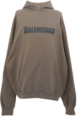 Sudadera Balenciaga FW23 Oversized Gris Beige con Logo de Letras Imprimido. 729361TNVL27761 Order Sudadera Balenciaga FW23 Oversized Gris Beige con Logo de Letras Imprimido. 729361TNVL27761