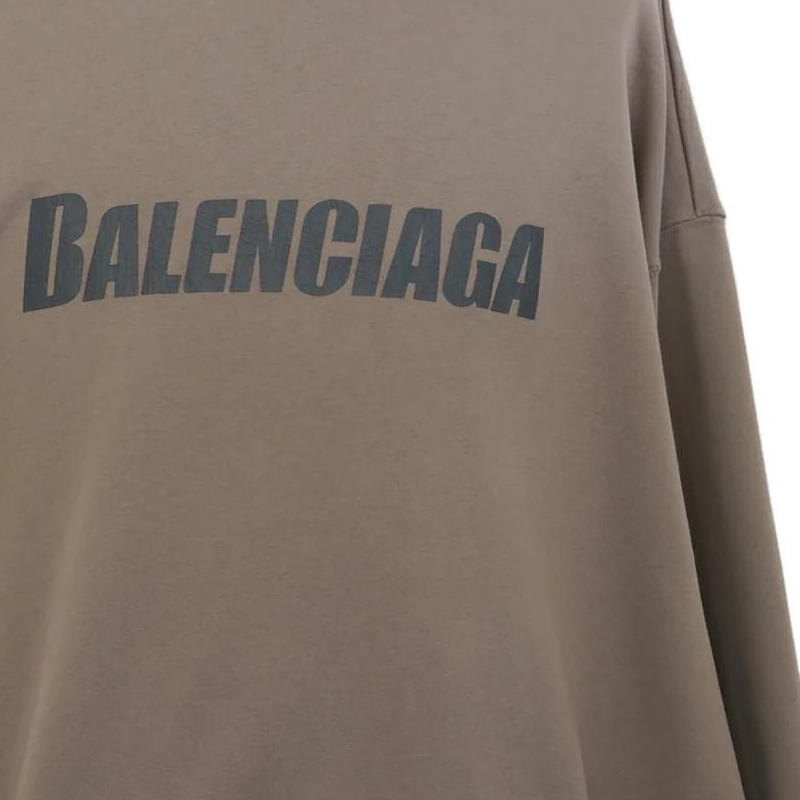 Purchase Sudadera Balenciaga FW23 Oversized Gris Beige con Logo de Letras Imprimido. 729361TNVL27761