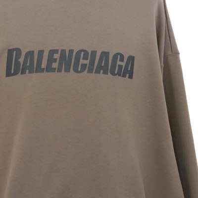 Sudadera Balenciaga FW23 Oversized Gris Beige con Logo de Letras Imprimido. 729361TNVL27761 Purchase Sudadera Balenciaga FW23 Oversized Gris Beige con Logo de Letras Imprimido. 729361TNVL27761