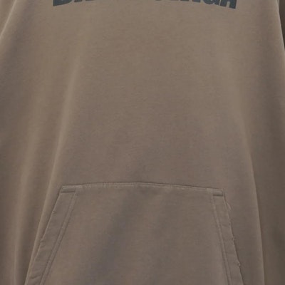 Sudadera Balenciaga FW23 Oversized Gris Beige con Logo de Letras Imprimido. 729361TNVL27761 Details for Sudadera Balenciaga FW23 Oversized Gris Beige con Logo de Letras Imprimido. 729361TNVL27761