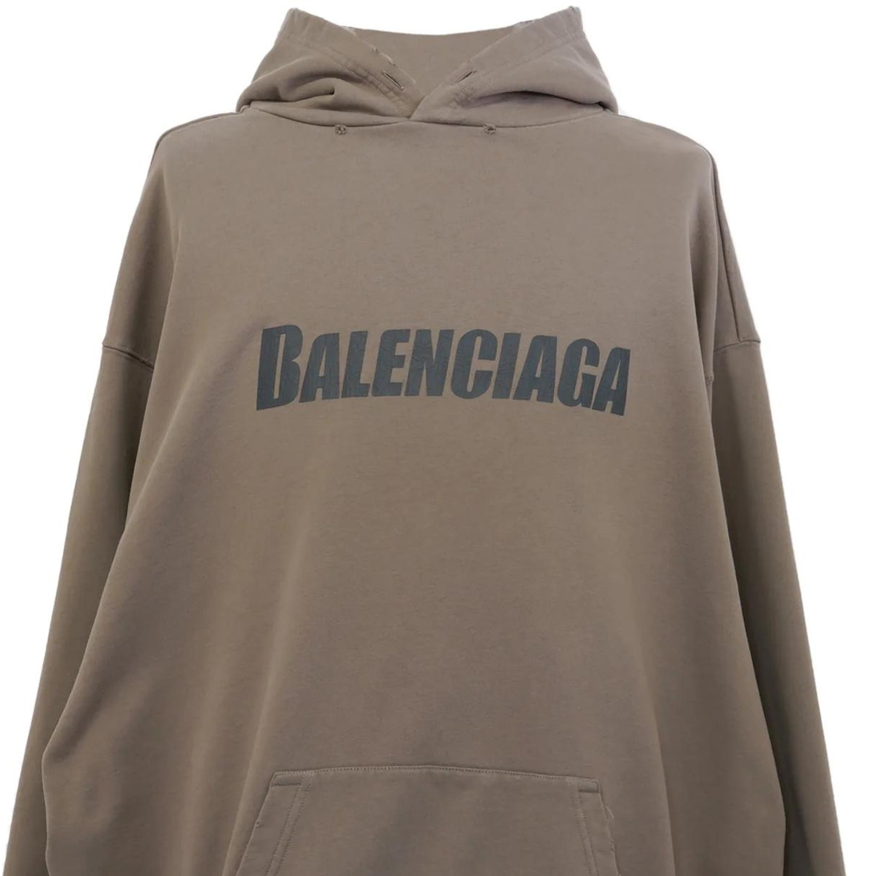 Cheap Sudadera Balenciaga FW23 Oversized Gris Beige con Logo de Letras Imprimido. 729361TNVL27761