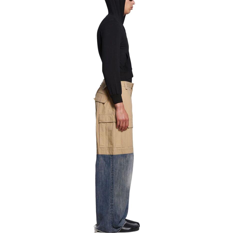 Details for Balenciaga FW23 Celana Longgar Patchwork Wide-Leg Zipper Distressed. 746492TKP279501