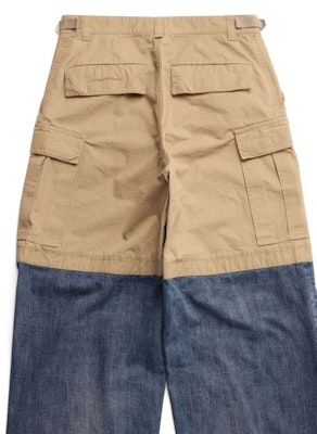 Balenciaga FW23 Celana Longgar Patchwork Wide-Leg Zipper Distressed. 746492TKP279501 Sizing Balenciaga FW23 Celana Longgar Patchwork Wide-Leg Zipper Distressed. 746492TKP279501