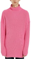 Balenciaga FW23 Sweater Oversized Warna Pink Logo Print Mock Neck. 583089T31545630 Shop Balenciaga FW23 Sweater Oversized Warna Pink Logo Print Mock Neck. 583089T31545630