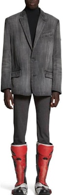 巴黎世家 FW23 水洗徽标西装外套 常规版型 - 石灰灰 767953TPW541011 Shop 巴黎世家 FW23 水洗徽标西装外套 常规版型 - 石灰灰 767953TPW541011